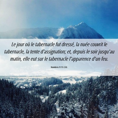 Picture 06 - Nombres 9:15 LSG - Le jour où le tabernacle fut dressé, la nuée - Bible Verse Picture
