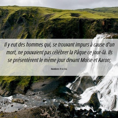 Picture 06 - Nombres 9:6 LSG - Il y eut des hommes qui, se trouvant impurs à - Bible Verse Picture
