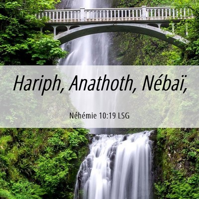 Picture 06 - Néhémie 10:19 LSG - Hariph, Anathoth, - Bible Verse Picture