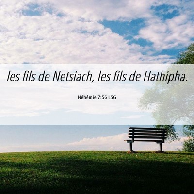 Picture 06 - Néhémie 7:56 LSG - les fils de Netsiach, les fils de - Bible Verse Picture