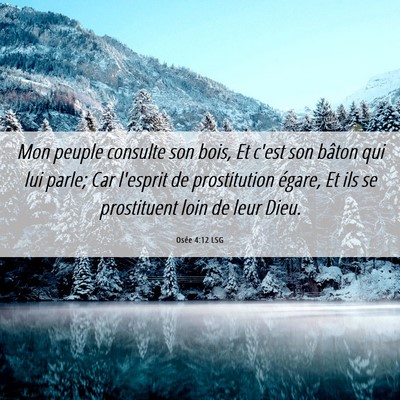 Picture 06 - Osée 4:12 LSG - Mon peuple consulte son bois, Et c'est son bâton - Bible Verse Picture