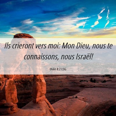 Picture 06 - Osée 8:2 LSG - Ils crieront vers moi: Mon Dieu, nous te - Bible Verse Picture