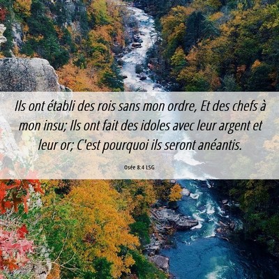 Picture 06 - Osée 8:4 LSG - Ils ont établi des rois sans mon ordre, Et des - Bible Verse Picture