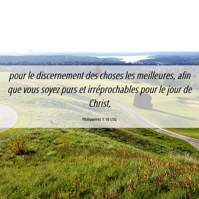 Picture 06 - Philippiens 1:10 LSG - pour le discernement des choses les meilleures, - Bible Verse Picture