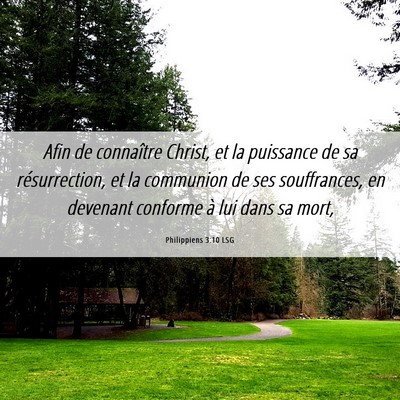 Picture 06 - Philippiens 3:10 LSG - Afin de connaître Christ, et la puissance de sa - Bible Verse Picture