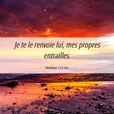 Picture 06 - Philémon 1:12 LSG - Je te le renvoie lui, mes propres - Bible Verse Picture