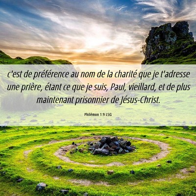Picture 06 - Philémon 1:9 LSG - c'est de préférence au nom de la charité que - Bible Verse Picture