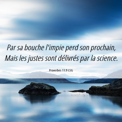 Picture 06 - Proverbes 11:9 LSG - Par sa bouche l'impie perd son prochain, Mais les - Bible Verse Picture