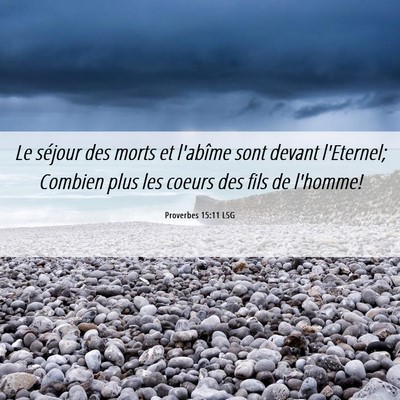Picture 06 - Proverbes 15:11 LSG - Le séjour des morts et l'abîme sont devant - Bible Verse Picture