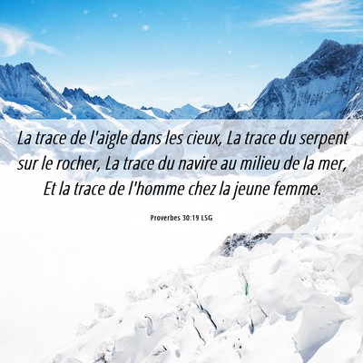 Picture 06 - Proverbes 30:19 LSG - La trace de l'aigle dans les cieux, La trace du - Bible Verse Picture