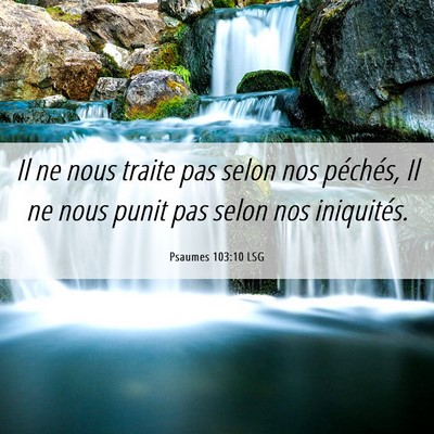 Picture 06 - Psaumes 103:10 LSG - Il ne nous traite pas selon nos péchés, Il ne - Bible Verse Picture