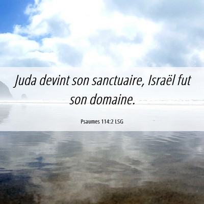 Picture 06 - Psaumes 114:2 LSG - Juda devint son sanctuaire, Israël fut son - Bible Verse Picture