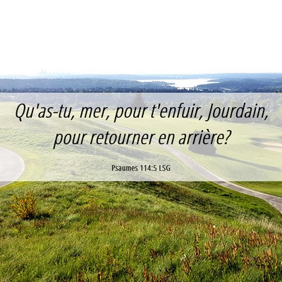 Picture 06 - Psaumes 114:5 LSG - Qu'as-tu, mer, pour t'enfuir, Jourdain, pour - Bible Verse Picture