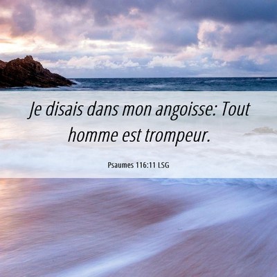 Picture 06 - Psaumes 116:11 LSG - Je disais dans mon angoisse: Tout homme est - Bible Verse Picture