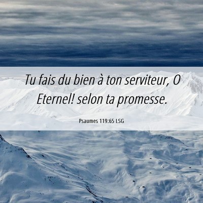 Picture 06 - Psaumes 119:65 LSG - Tu fais du bien à ton serviteur, O Eternel! - Bible Verse Picture