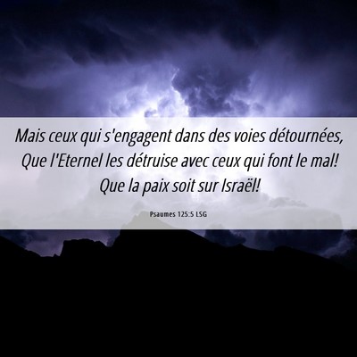 Picture 06 - Psaumes 125:5 LSG - Mais ceux qui s'engagent dans des voies - Bible Verse Picture