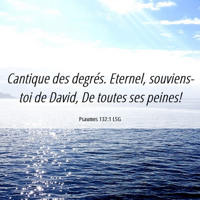 Picture 06 - Psaumes 132:1 LSG - Cantique des degrés. Eternel, souviens-toi de - Bible Verse Picture
