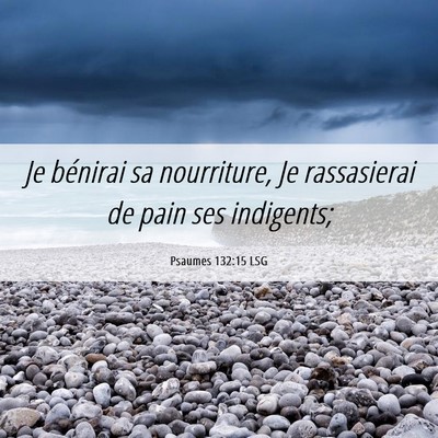Picture 06 - Psaumes 132:15 LSG - Je bénirai sa nourriture, Je rassasierai de pain - Bible Verse Picture