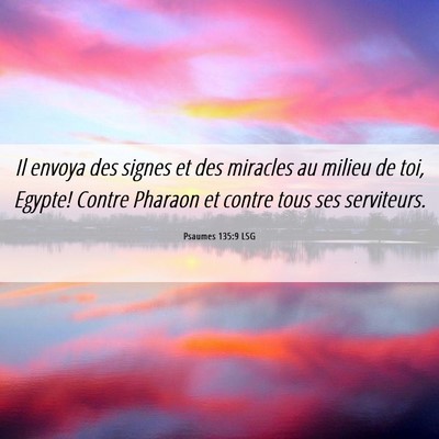 Picture 06 - Psaumes 135:9 LSG - Il envoya des signes et des miracles au milieu de - Bible Verse Picture