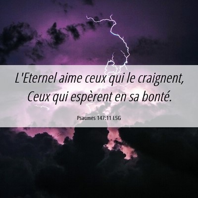 Picture 06 - Psaumes 147:11 LSG - L'Eternel aime ceux qui le craignent, Ceux qui - Bible Verse Picture