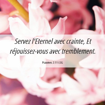 Picture 06 - Psaumes 2:11 LSG - Servez l'Eternel avec crainte, Et - Bible Verse Picture