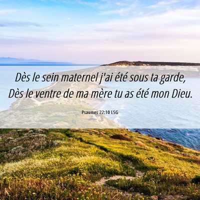 Picture 06 - Psaumes 22:10 LSG - Dès le sein maternel j'ai été sous ta garde, - Bible Verse Picture
