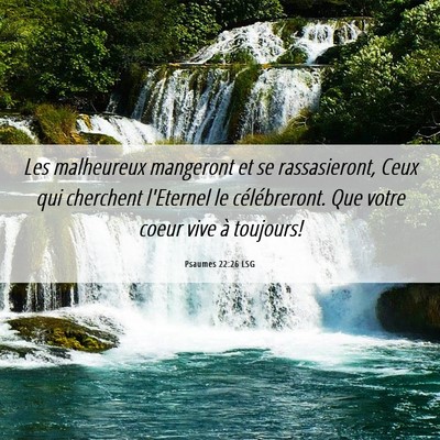 Picture 06 - Psaumes 22:26 LSG - Les malheureux mangeront et se rassasieront, Ceux - Bible Verse Picture