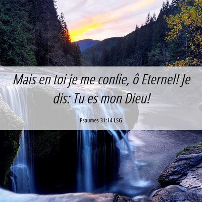 Picture 06 - Psaumes 31:14 LSG - Mais en toi je me confie, ô Eternel! Je dis: Tu - Bible Verse Picture