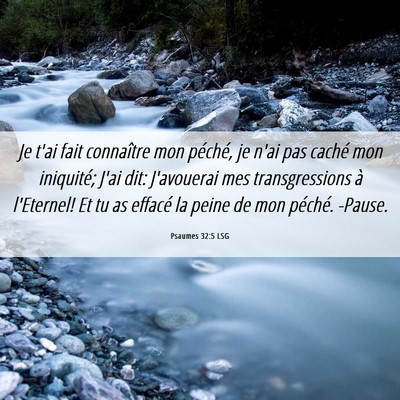 Picture 06 - Psaumes 32:5 LSG - Je t'ai fait connaître mon péché, je n'ai pas - Bible Verse Picture