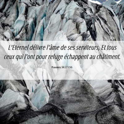 Picture 06 - Psaumes 34:22 LSG - L'Eternel délivre l'âme de ses serviteurs, Et - Bible Verse Picture