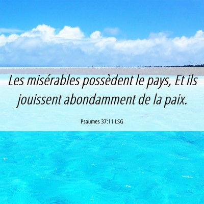 Picture 06 - Psaumes 37:11 LSG - Les misérables possèdent le pays, Et ils - Bible Verse Picture