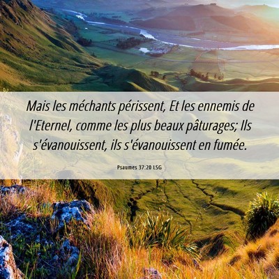 Picture 06 - Psaumes 37:20 LSG - Mais les méchants périssent, Et les ennemis de - Bible Verse Picture