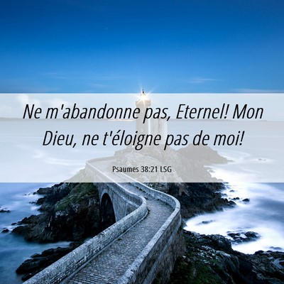 Picture 06 - Psaumes 38:21 LSG - Ne m'abandonne pas, Eternel! Mon Dieu, ne - Bible Verse Picture