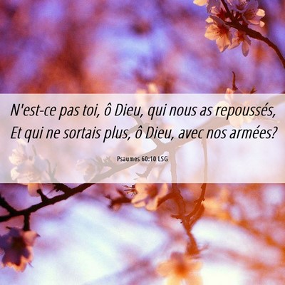 Picture 06 - Psaumes 60:10 LSG - N'est-ce pas toi, ô Dieu, qui nous as - Bible Verse Picture