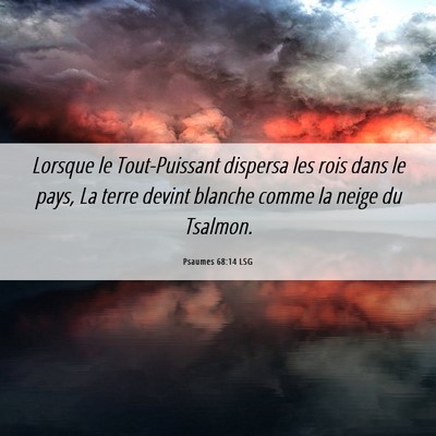 Picture 06 - Psaumes 68:14 LSG - Lorsque le Tout-Puissant dispersa les rois dans - Bible Verse Picture