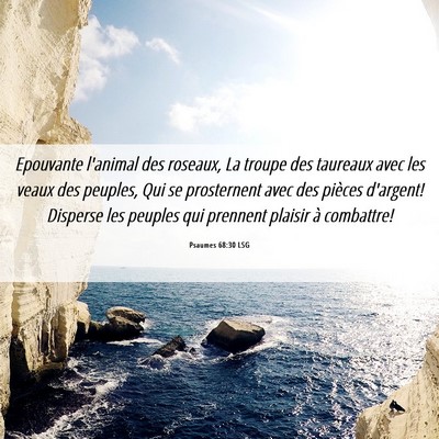 Picture 06 - Psaumes 68:30 LSG - Epouvante l'animal des roseaux, La troupe des - Bible Verse Picture