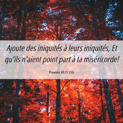 Picture 06 - Psaumes 69:27 LSG - Ajoute des iniquités à leurs iniquités, Et - Bible Verse Picture