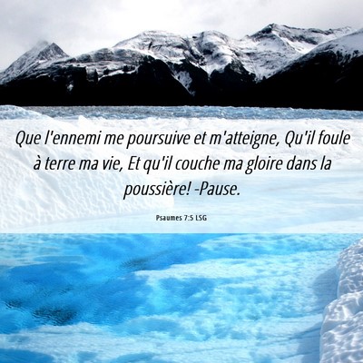Picture 06 - Psaumes 7:5 LSG - Que l'ennemi me poursuive et m'atteigne, Qu'il - Bible Verse Picture