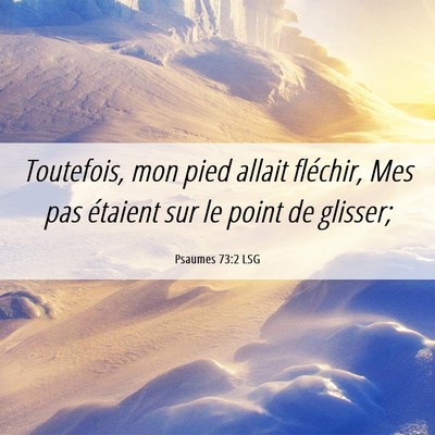 Picture 06 - Psaumes 73:2 LSG - Toutefois, mon pied allait fléchir, Mes pas - Bible Verse Picture