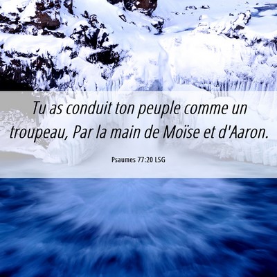 Picture 06 - Psaumes 77:20 LSG - Tu as conduit ton peuple comme un troupeau, Par - Bible Verse Picture