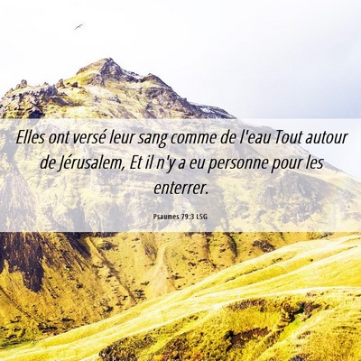 Picture 06 - Psaumes 79:3 LSG - Elles ont versé leur sang comme de l'eau Tout - Bible Verse Picture