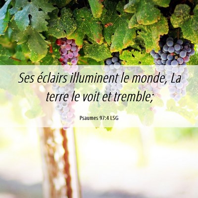 Picture 06 - Psaumes 97:4 LSG - Ses éclairs illuminent le monde, La terre le - Bible Verse Picture