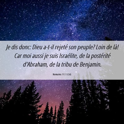 Picture 06 - Romains 11:1 LSG - Je dis donc: Dieu a-t-il rejeté son peuple? Loin - Bible Verse Picture