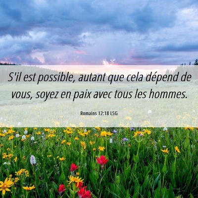 Picture 06 - Romains 12:18 LSG - S'il est possible, autant que cela dépend de - Bible Verse Picture