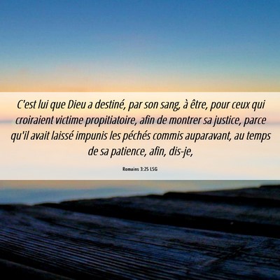Picture 06 - Romains 3:25 LSG - C'est lui que Dieu a destiné, par son sang, à - Bible Verse Picture