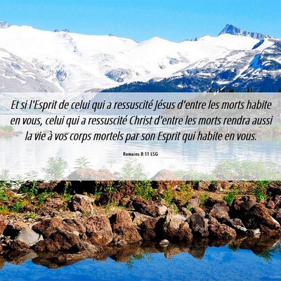 Picture 06 - Romains 8:11 LSG - Et si l'Esprit de celui qui a ressuscité Jésus - Bible Verse Picture