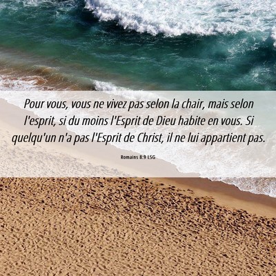 Picture 06 - Romains 8:9 LSG - Pour vous, vous ne vivez pas selon la chair, mais - Bible Verse Picture