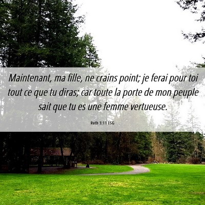 Picture 06 - Ruth 3:11 LSG - Maintenant, ma fille, ne crains point; je ferai - Bible Verse Picture