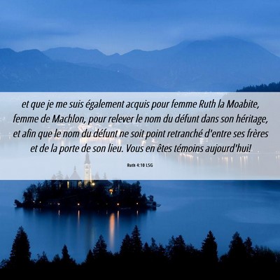 Picture 06 - Ruth 4:10 LSG - et que je me suis également acquis pour femme - Bible Verse Picture