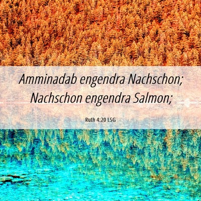 Picture 06 - Ruth 4:20 LSG - Amminadab engendra Nachschon; Nachschon engendra - Bible Verse Picture